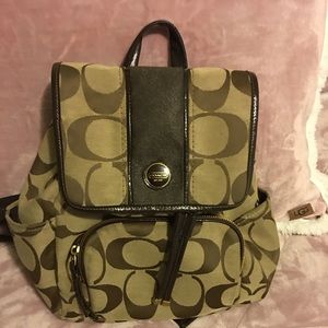 Coach Signature Cloth Backpack